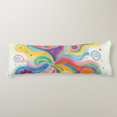 Coussins Longs Motifs Abstraits Colorés (Devant)