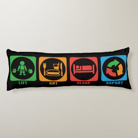 Coussins Longs Motivation Gym Lifting (Dos)