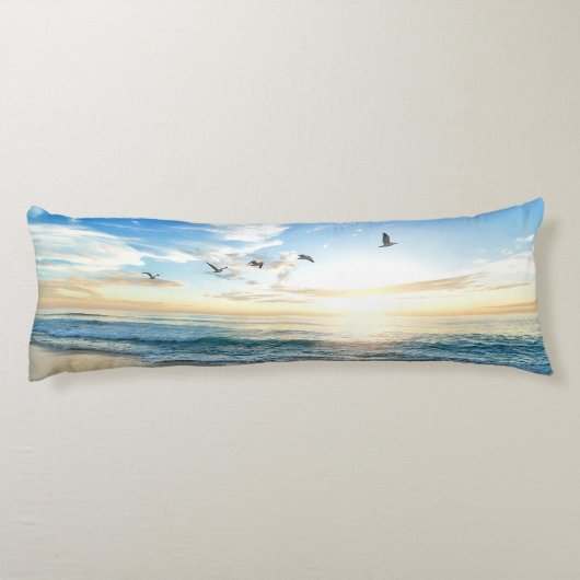 Coussins Longs Mouettes de plage du matin (Dos)