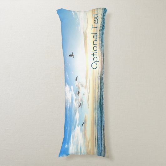 Coussins Longs Mouettes de plage du matin (Devant (Vertical))