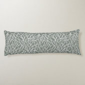 Coussins Longs Mousse de sauge vert boho branches de corail nues  (Dos)