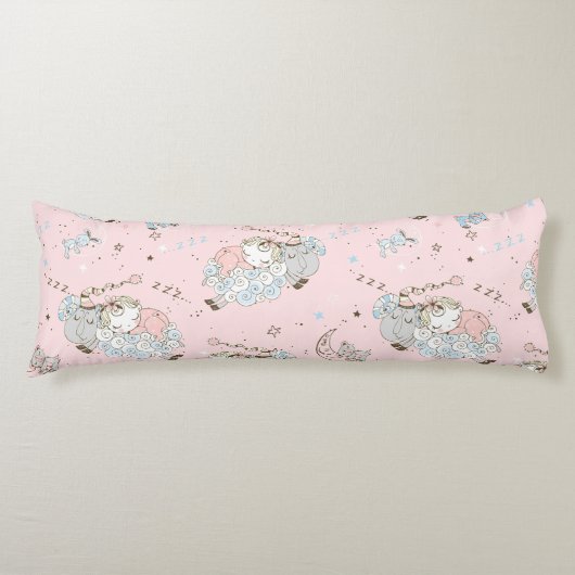 Coussins Longs Moutons et bébé dormant (Devant)