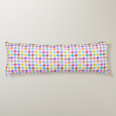 Coussins Longs Multicolor Houndstooth+Motif Sml blanc (Dos)