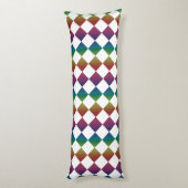 Coussins Longs Multicolore Diamant Harlequin Damier (Dos (Vertical))