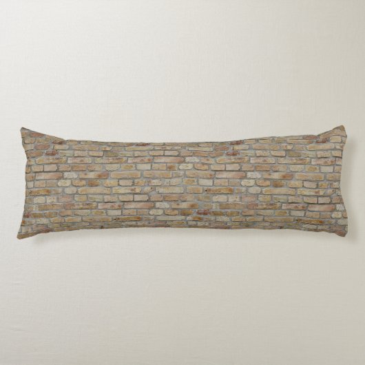 Coussins Longs Mur de briques brunes Un design original (Devant)