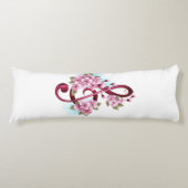 Coussins Longs Musical treble clef notes with sakura flowers (Devant)