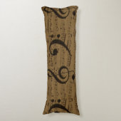 Coussins Longs Musical Treble Clef Sheet Musique Classique (Devant (Vertical))