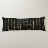 Coussins Longs Musique d'or en noir (Dos)