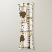 Coussins Longs musique papier guitare arrière - plan (Devant (Vertical))