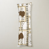 Coussins Longs musique papier guitare arrière - plan (Dos (Vertical))