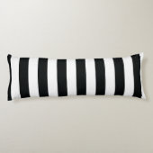 Coussins Longs Mydeas | Bandes épaisses noires et blanches (Dos)