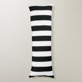 Coussins Longs Mydeas | Bandes épaisses noires et blanches (Devant (Vertical))