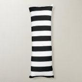 Coussins Longs Mydeas | Bandes épaisses noires et blanches (Dos (Vertical))