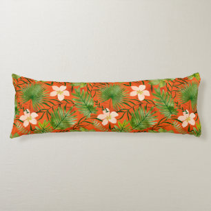 Coussins Longs Nalani Jardin Tropical Hawaïen Corail