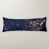 Coussins Longs Nasa Lights de Space USA (Devant)