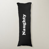Coussins Longs Naughty ou Nice, double face, noir blanc (devant Vertical)