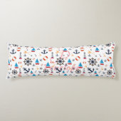 Coussins Longs Nautical Sea Sailboat Lighthouse Literie (Devant)