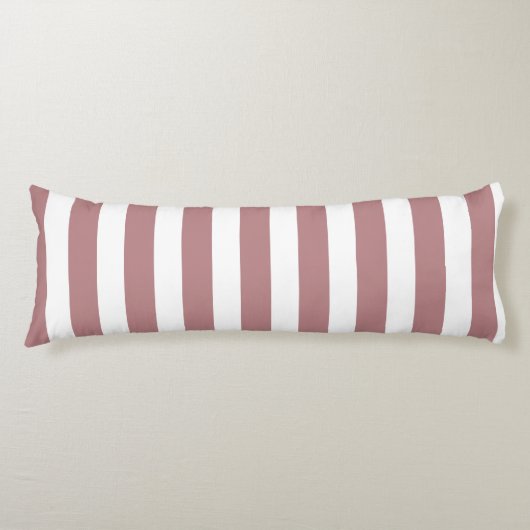 Coussins Longs Nautique Dusty rose et blanc rayé (Devant)