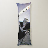 Coussins Longs Navette spatiale et astronaute (Dos (Vertical))