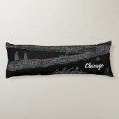 Coussins Longs Navy Pier Chicago 1920's NEON Art Windy City (Dos)