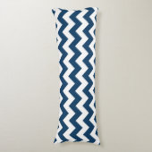 Coussins Longs Navy Zigzag, Navy Chevron, Motif géométrique (Devant (Vertical))