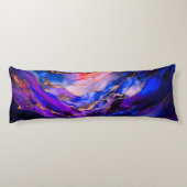 Coussins Longs Nebula de l'espace violet dans l'encre d'alcool (Dos)