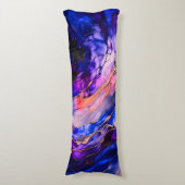 Coussins Longs Nebula de l'espace violet dans l'encre d'alcool (Devant (Vertical))