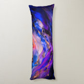 Coussins Longs Nebula de l'espace violet dans l'encre d'alcool (Dos (Vertical))