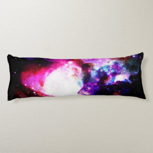 Coussins Longs Nebula Galaxy Corps Oreiller rose violet bleu noir