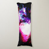 Coussins Longs Nebula Galaxy Corps Oreiller rose violet bleu noir (Devant (Vertical))