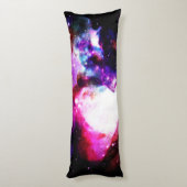 Coussins Longs Nebula Galaxy Corps Oreiller rose violet bleu noir (Dos (Vertical))