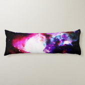 Coussins Longs Nebula Galaxy Corps Oreiller rose violet bleu noir (Devant)