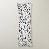 Coussins Longs Négative Space Daisées blanc sur noir (Dos (Vertical))