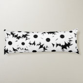 Coussins Longs Négative Space Daisées blanc sur noir (Dos)