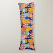 Coussins Longs Neighborhood Block City Houses Pattern (Devant (Vertical))