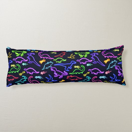 Coussins Longs Néon dinosaure (Dos)
