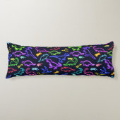 Coussins Longs Néon dinosaure  (Devant)