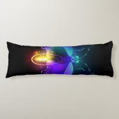 Coussins Longs Neon Firefly sur noir (Devant)