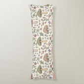 Coussins Longs Neutral Aesthetic Mushroom Fungi Seamless Pattern (Devant (Vertical))