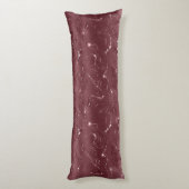 Coussins Longs Noël floral bordeaux rouge profond (Dos (Vertical))