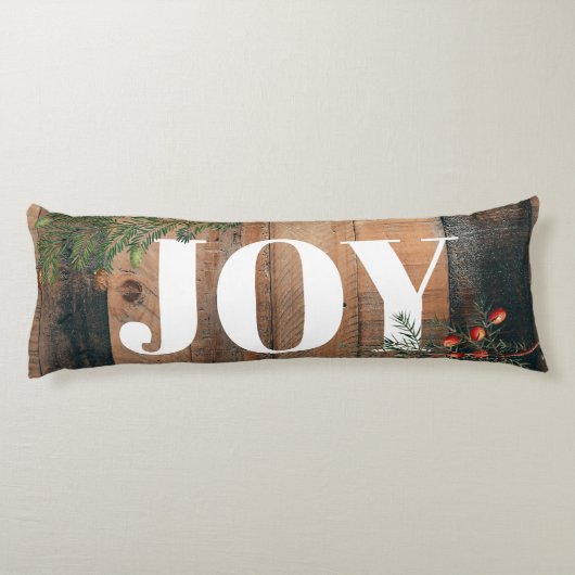 Coussins Longs Noël Rustic Wood Joie (Dos)