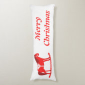 Coussins Longs Noël scandinave Cheval Rocse Custom (Devant (Vertical))