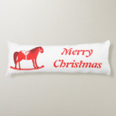 Coussins Longs Noël scandinave Cheval Rocse Custom (Devant)