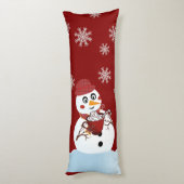 Coussins Longs Noël Snowman chocolat chaud et sucre de canne (Dos (Vertical))