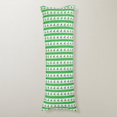 Coussins Longs Noël vert et blanc Holly Stripe Retro (Devant (Vertical))