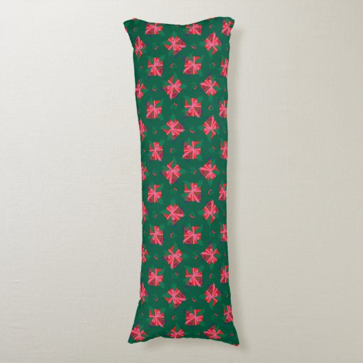 Coussins Longs Noël vert et rose (Devant (Vertical))
