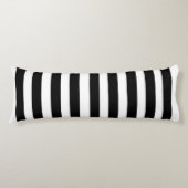 COUSSINS LONGS NOIR ET BLANC STRIPÉ À LA MAIN (Devant)