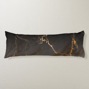 Coussins Longs Noir et Marbre blanc