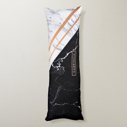 Coussins Longs Noir et Marbre blanc (Dos (Vertical))