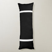 Coussins Longs Noir + Garniture blanche (Dos (Vertical))